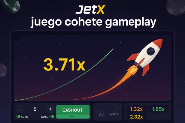 JetX Gameplay - Cohete despegando